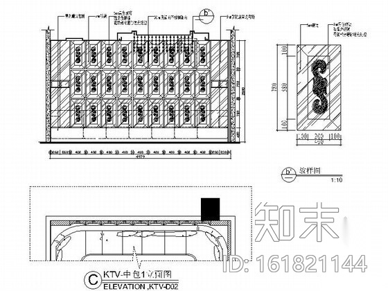 豪华KTV包厢室内装修图Ⅲcad施工图下载【ID:161821144】