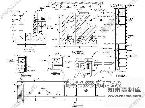 图块/节点美容院装饰墙详图2cad施工图下载【ID:832254746】