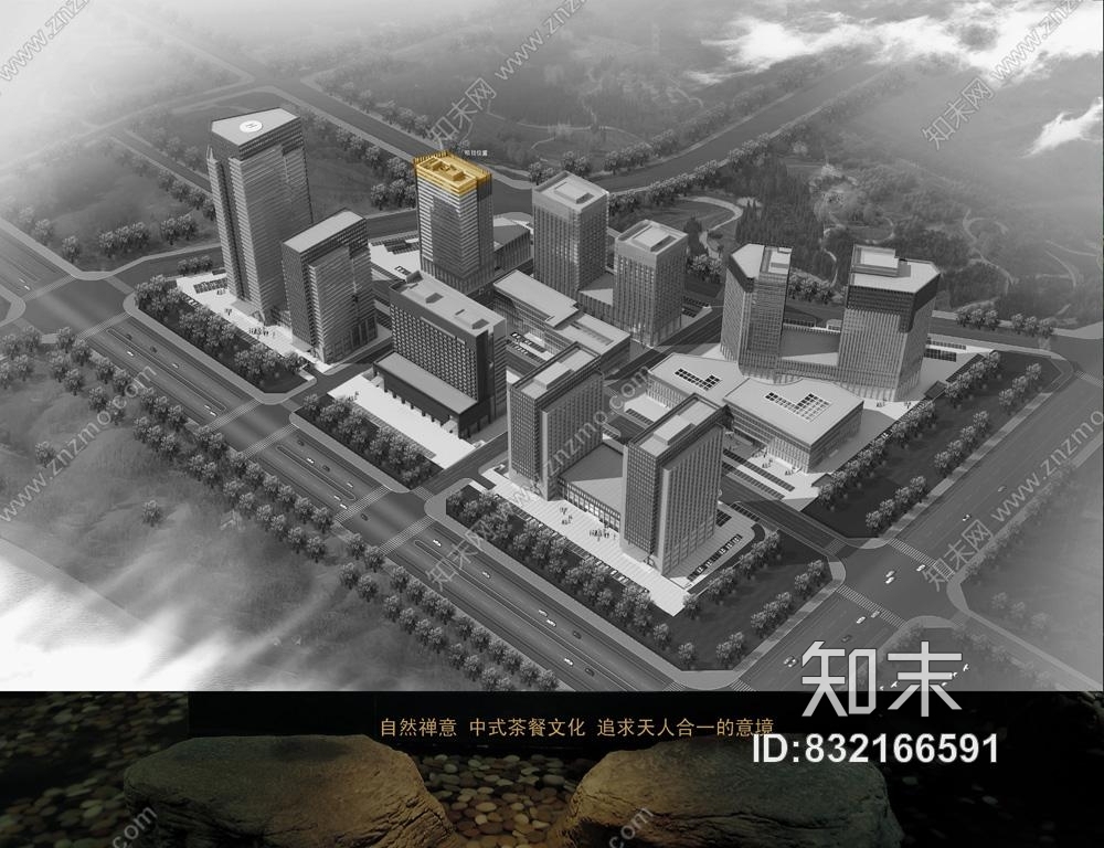 茶楼会所全套CAD施工图+水电+效果概念方案施工图下载【ID:832166591】