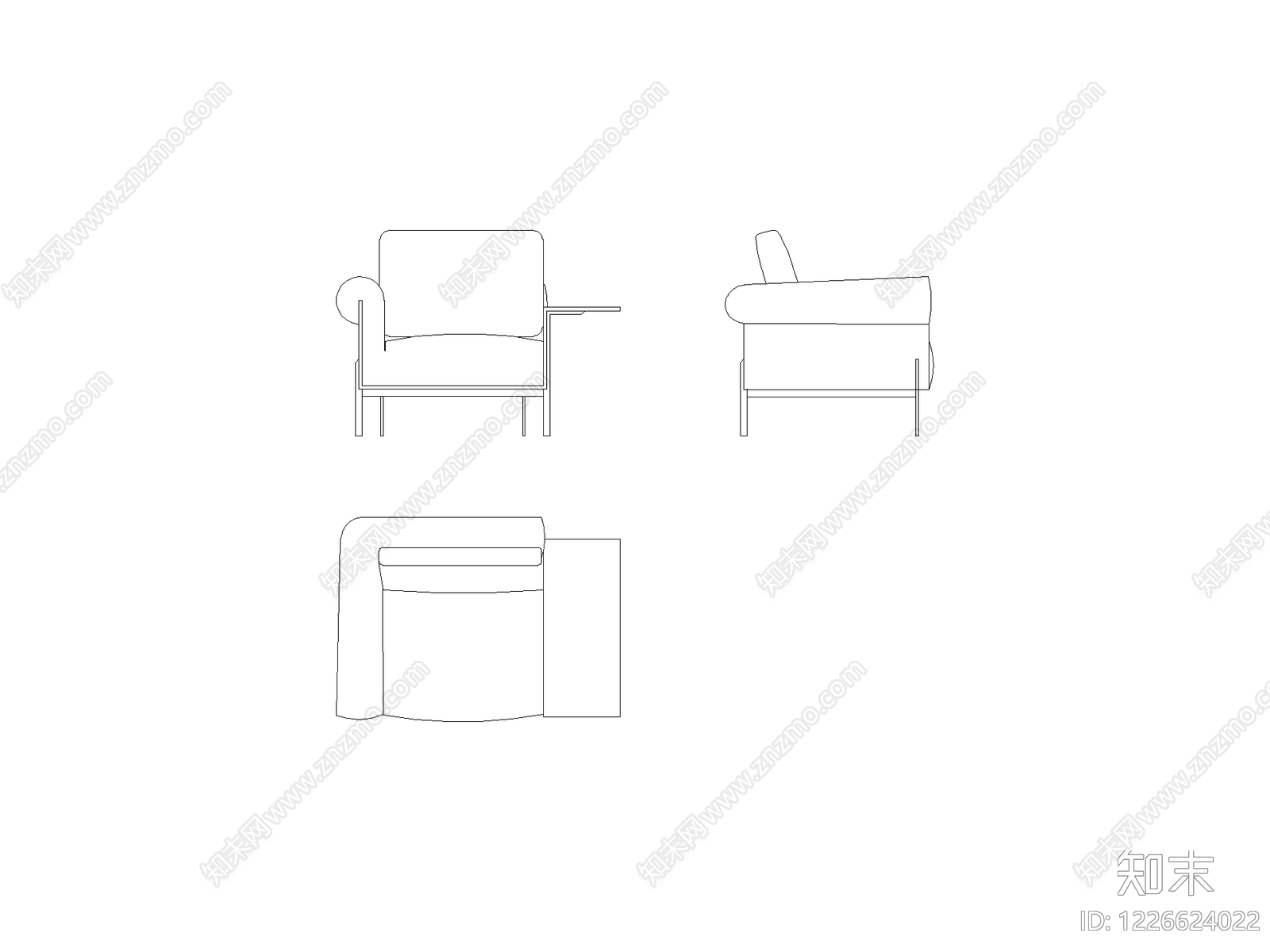 现代,意式椅子CAD图纸