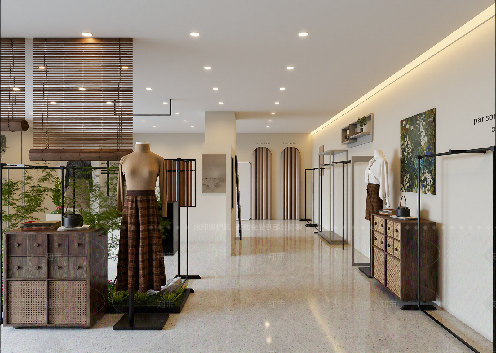 现代服装展厅3D模型下载【ID:1214928897】