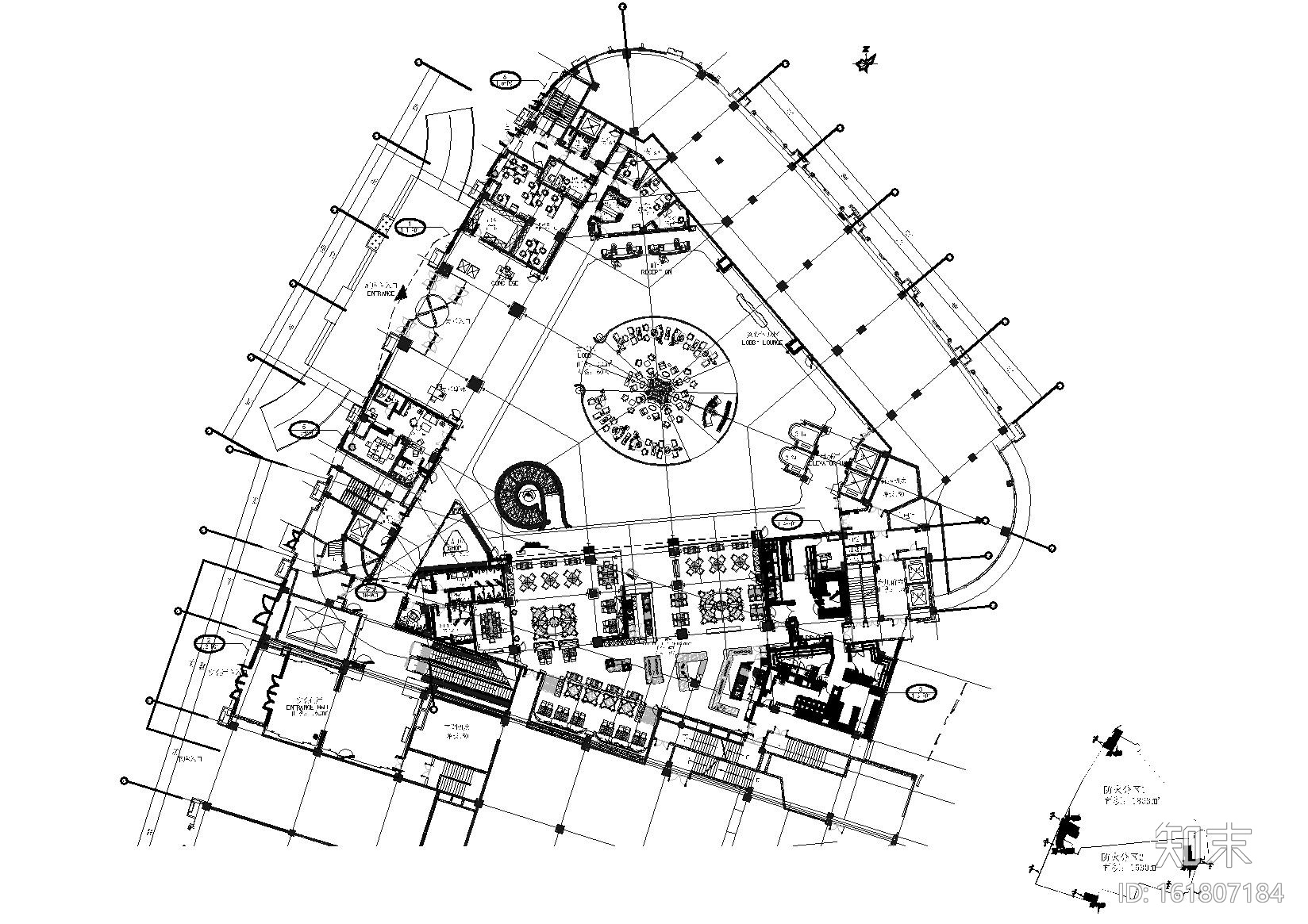 [山东]青岛五星特色艺术酒店装饰工程施工图cad施工图下载【ID:161807184】