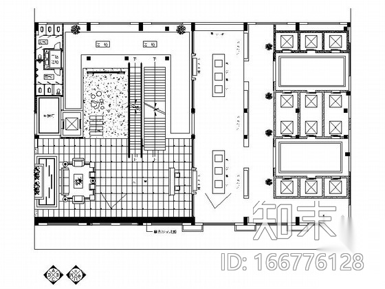 [浙江]现代办公室大厅室内装修图（含效果图）cad施工图下载【ID:166776128】