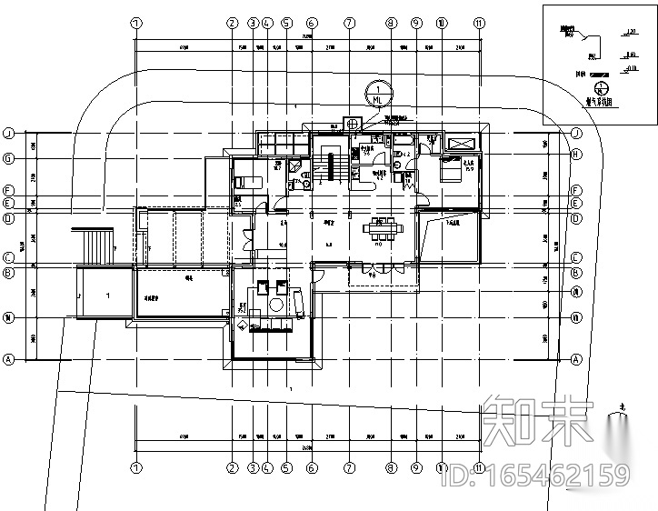 佘山宝石别墅暖通工程施工图（CAD）cad施工图下载【ID:165462159】