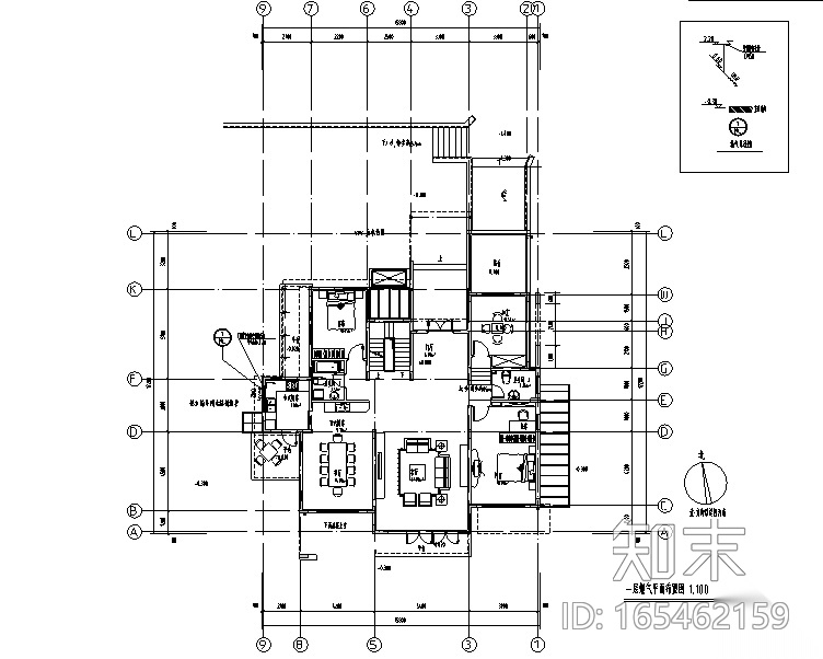 佘山宝石别墅暖通工程施工图（CAD）cad施工图下载【ID:165462159】