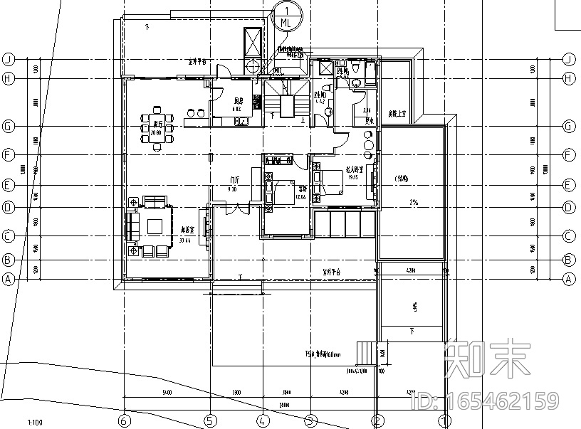 佘山宝石别墅暖通工程施工图（CAD）cad施工图下载【ID:165462159】