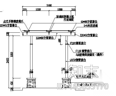 12套自行车棚结构施工图施工图下载【ID:165635170】