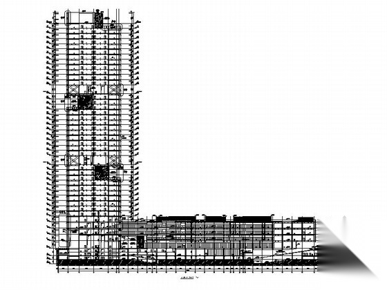 [广东]196米现代风格知名办公楼建筑施工图（含人防施工图下载【ID:166716188】