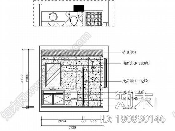 [上海]高端新古典欧式复式样板间装修施工图cad施工图下载【ID:180830146】