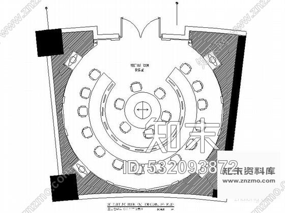 施工图圆形会议室装饰施工图含效果cad施工图下载【ID:532093872】