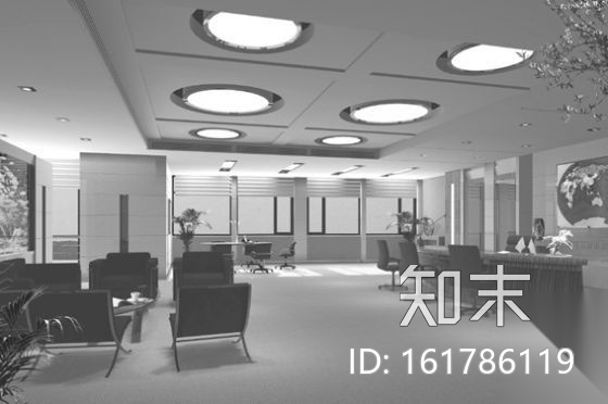 [江苏]某电子有限公司办公空间装修图(含效果)cad施工图下载【ID:161786119】