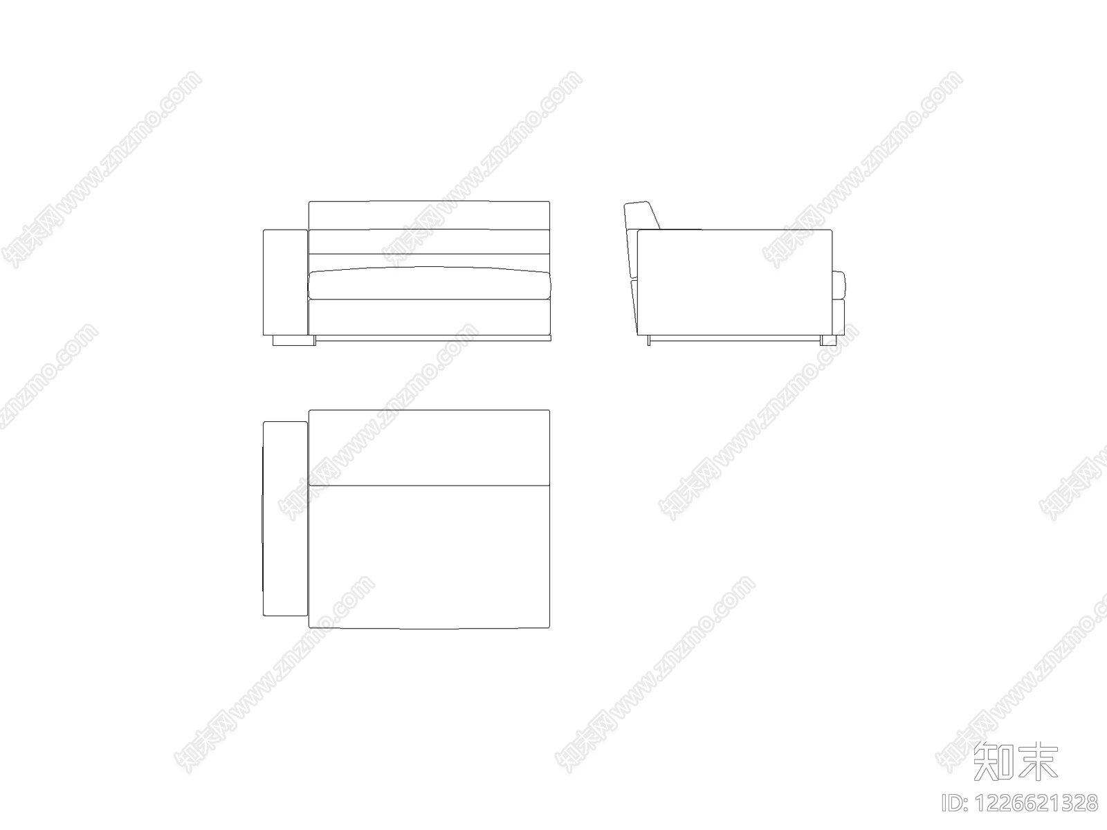 现代,意式沙发CAD图纸