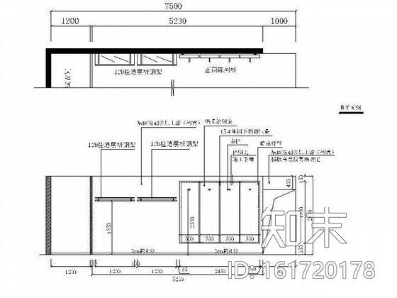 [郑州]某大商场服装专柜设计图cad施工图下载【ID:161720178】