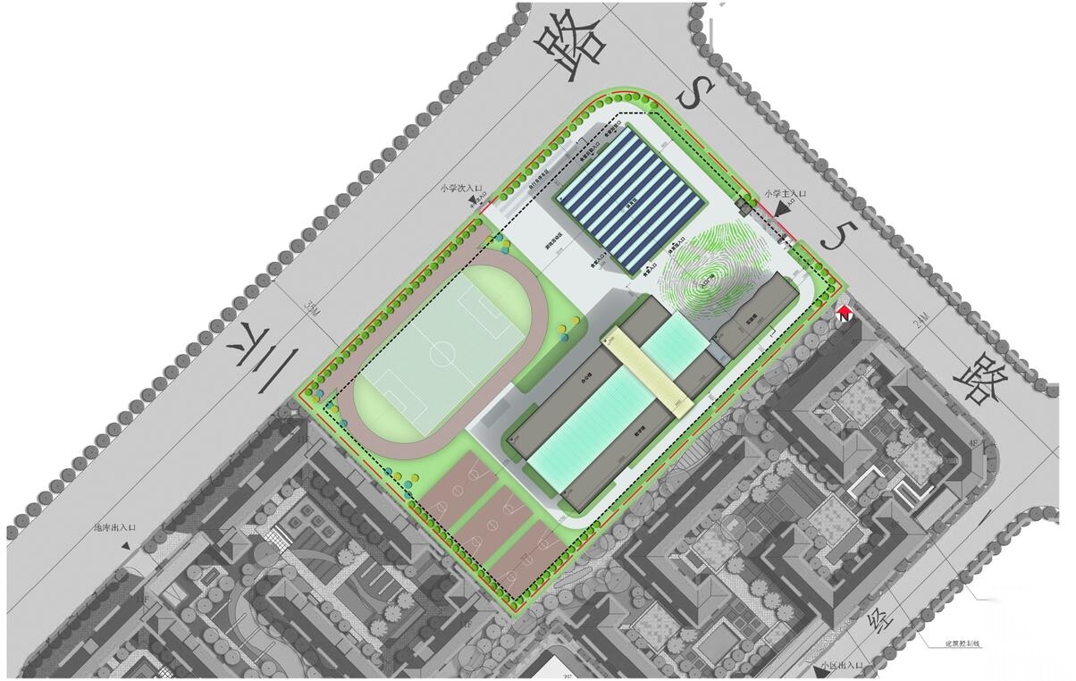 【江苏】临港新城小学幼儿园建筑方案文本(包含JPG+74页...cad施工图下载【ID:165610197】