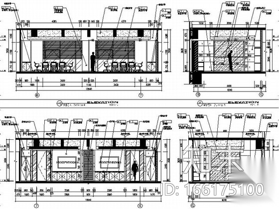 [张家港]某广场外贸公司现代办公室装修图（含效果）cad施工图下载【ID:166175100】