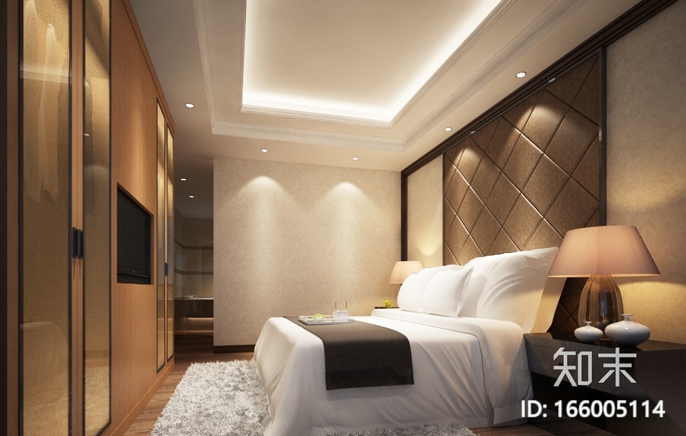 三居室新中式风格住宅装修施工图+效果图施工图下载【ID:166005114】