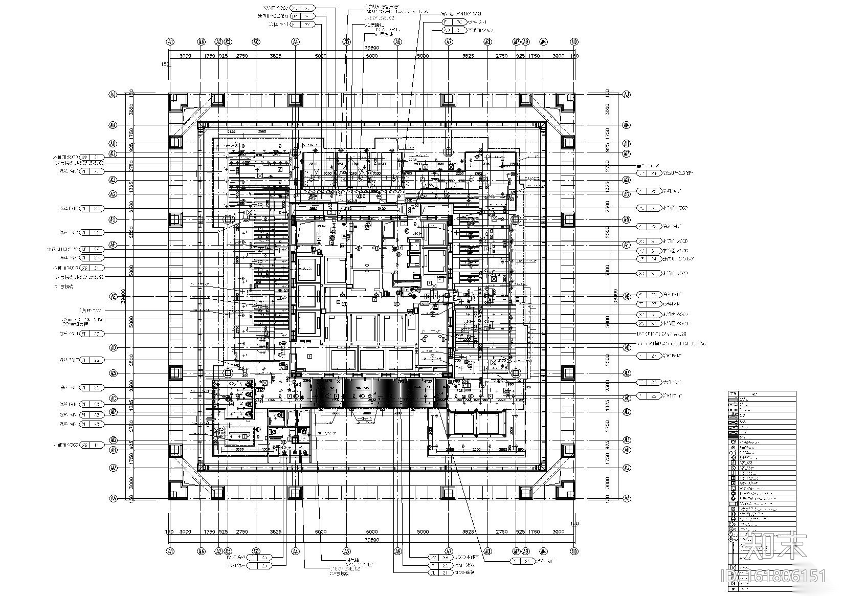 [北京]柏悦酒店六十一层休闲吧施工图+实景cad施工图下载【ID:161806151】