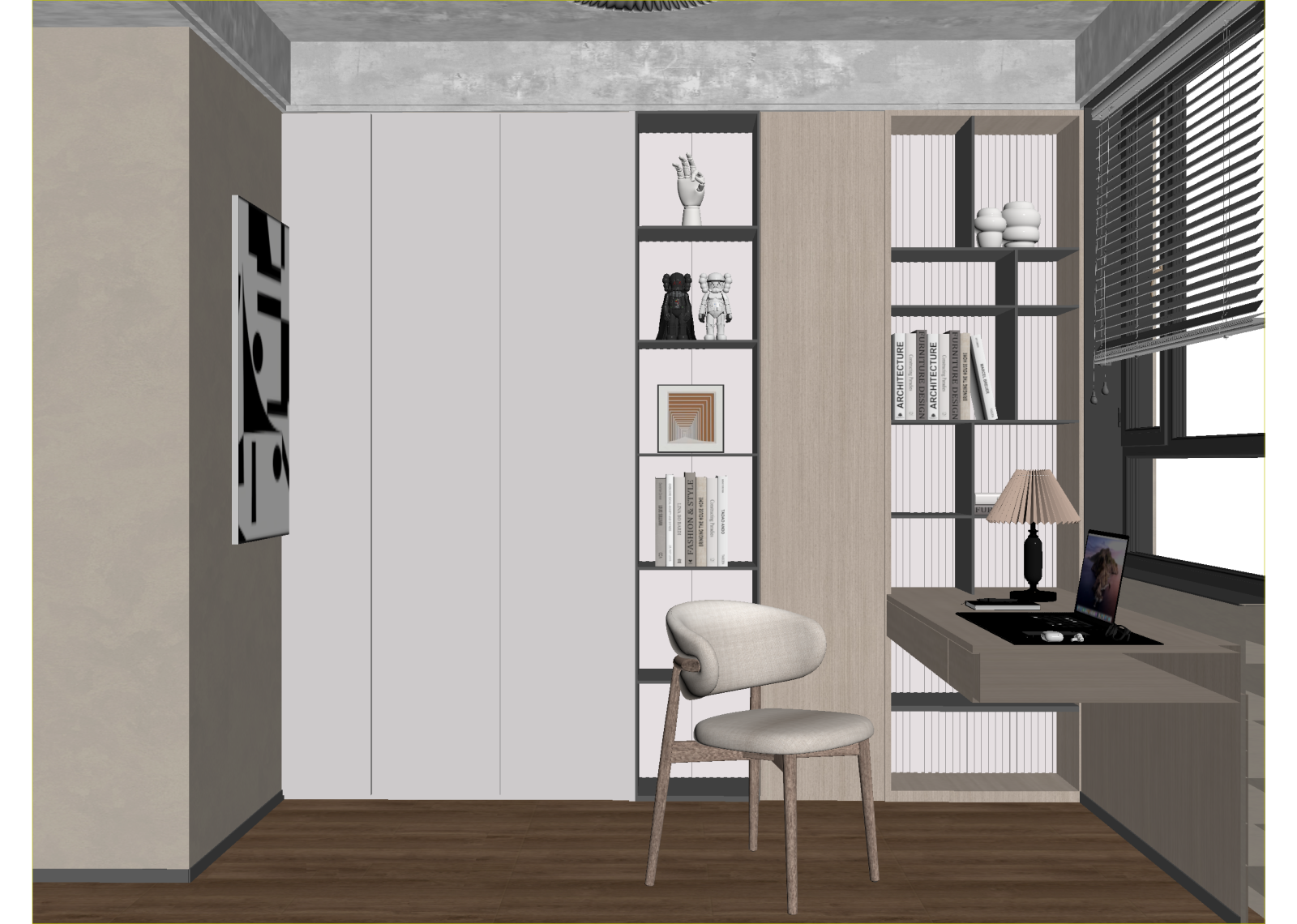 现代书房3D模型下载【ID:1214824467】