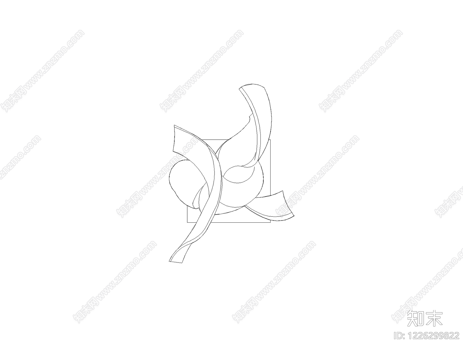 现代摆件CAD图纸