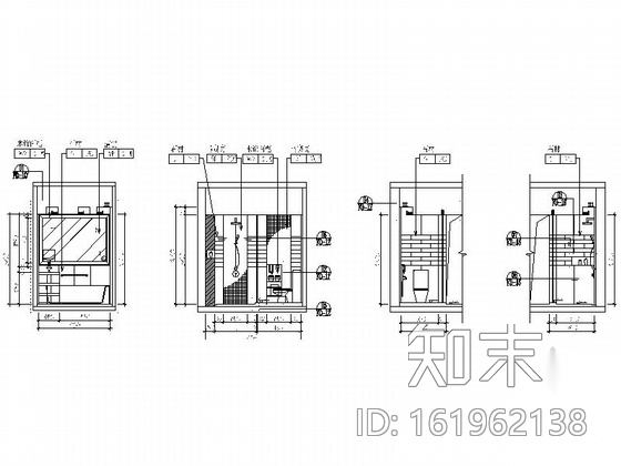 [重庆]某现代高档酒店客房室内设计装修图cad施工图下载【ID:161962138】