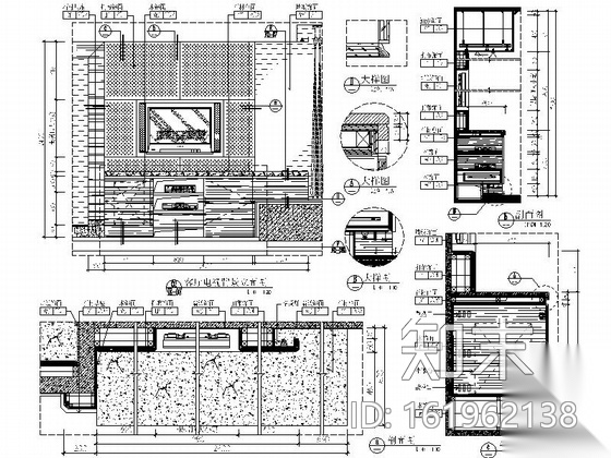 [重庆]某现代高档酒店客房室内设计装修图cad施工图下载【ID:161962138】