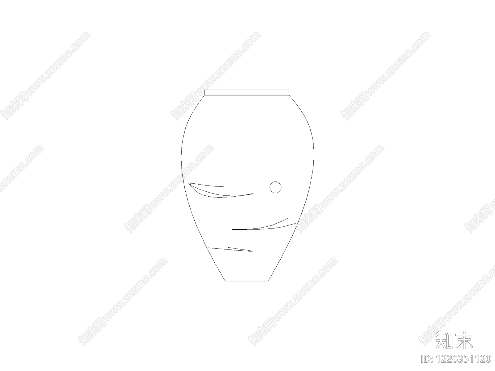 摆件cad施工图下载【ID:1226351120】