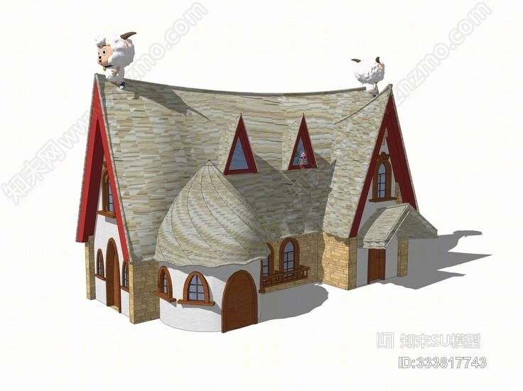 儿童童话城堡SU模型下载【ID:333817743】