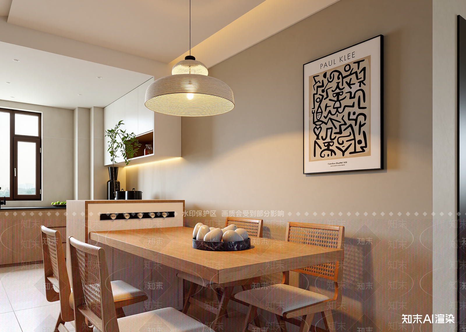 现代家居餐厅3D模型下载【ID:1214637206】