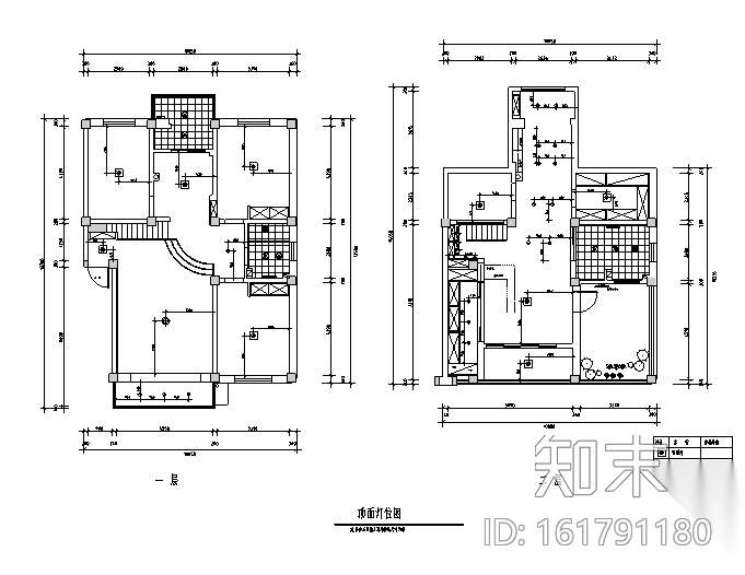 简美风格王府别墅设计施工图（附效果图）cad施工图下载【ID:161791180】