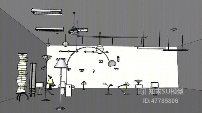 灯具组合SU模型下载【ID:47785806】