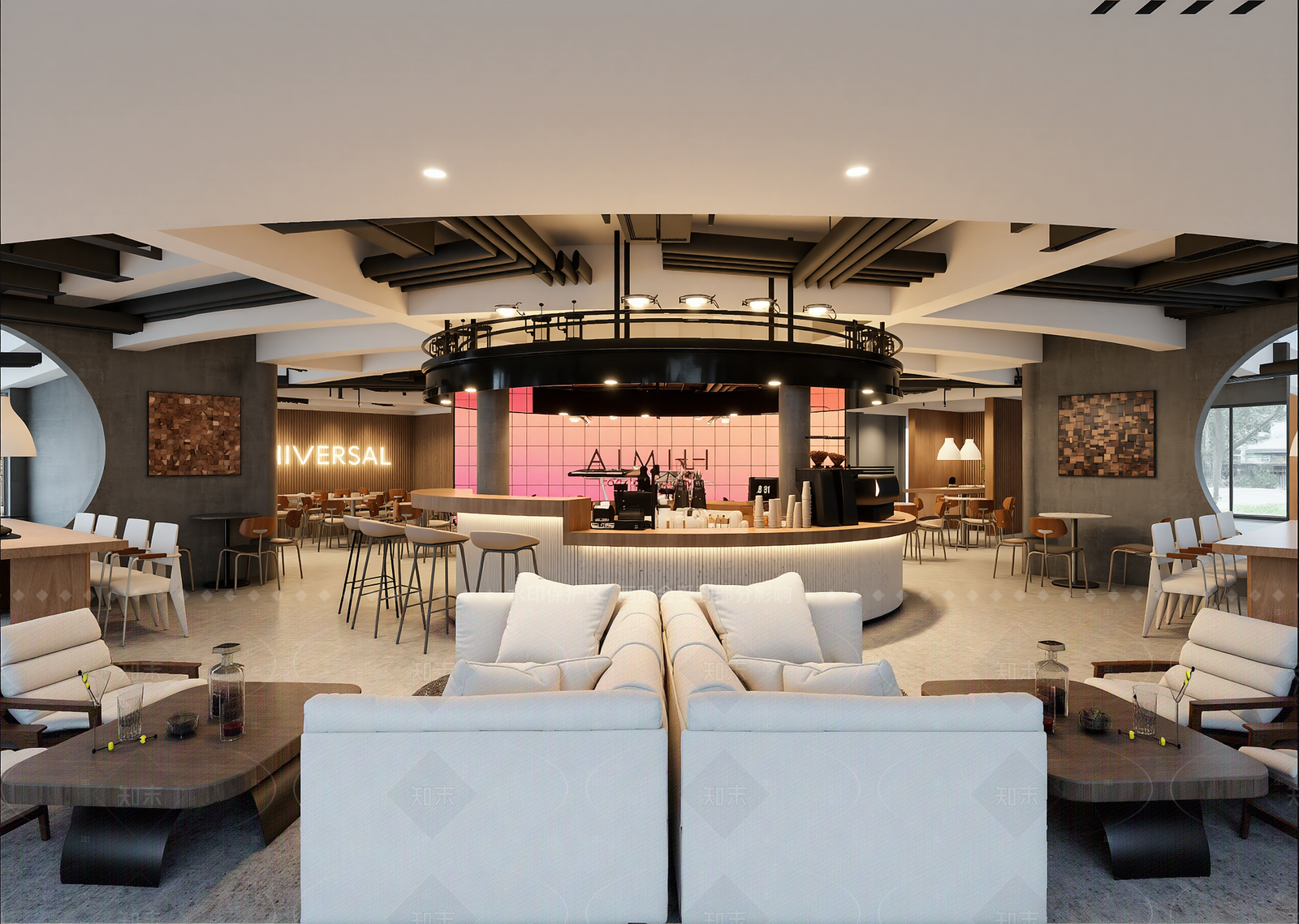 工业风咖啡厅3D模型下载【ID:1214613815】