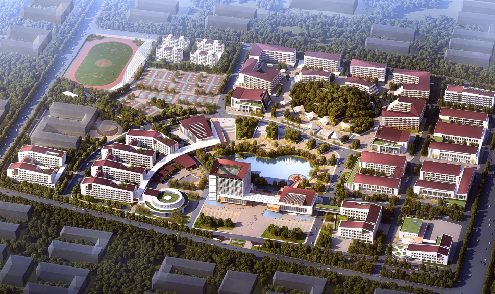 [山东]威海市职业中等专业学校建筑设计方案文本2施工图下载【ID:151559168】