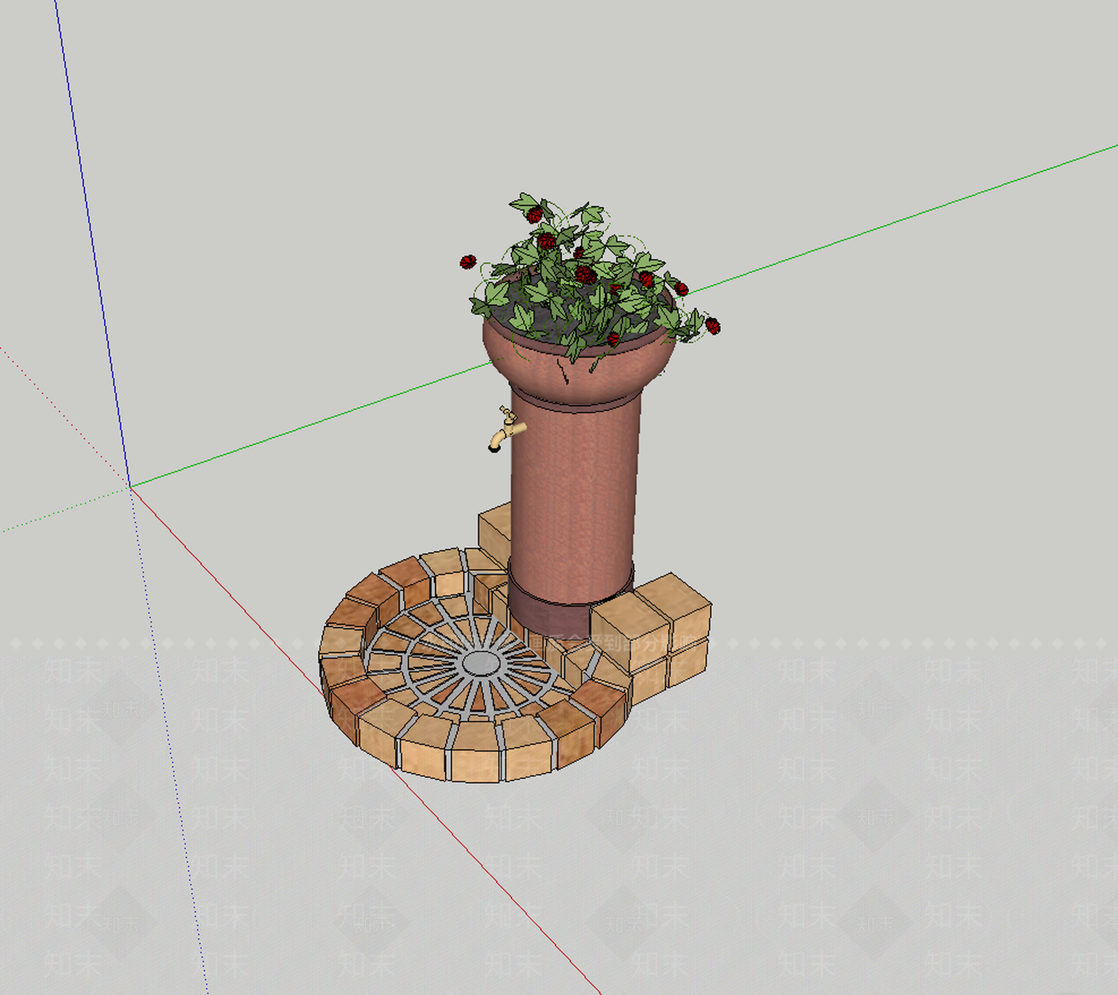 立水栓SU模型下载【ID:532195968】