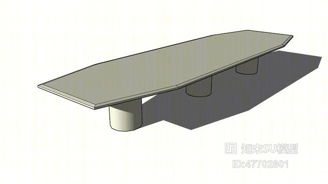 会议桌SU模型下载【ID:47702801】