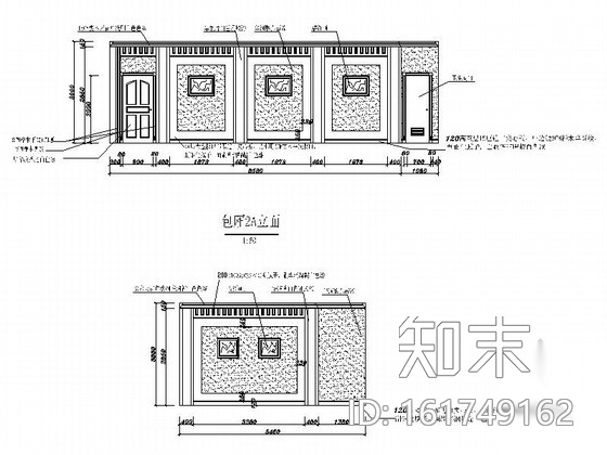 [广西]大学食堂双层室内装修CAD施工图（含效果）施工图下载【ID:161749162】