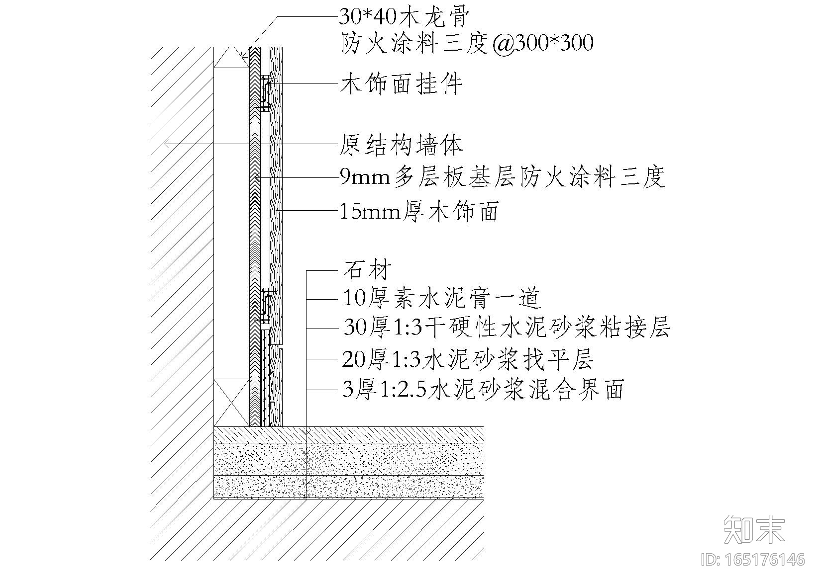 室内墙面地面材料拼接节点大样详图施工图下载【ID:165176146】