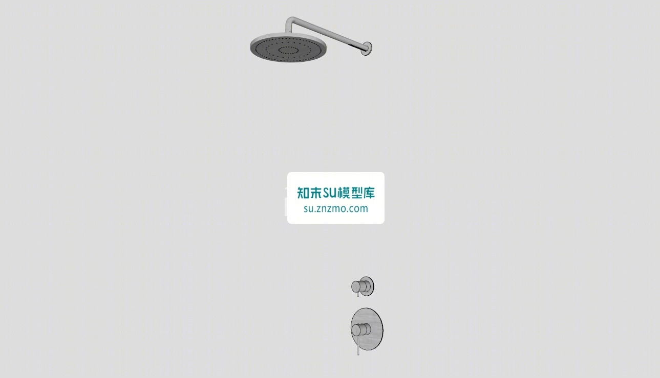 淋浴头和混水阀SU模型下载【ID:148507230】