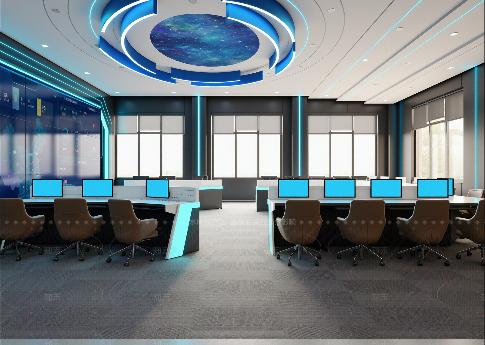 现代指挥中心3D模型下载【ID:1214947284】