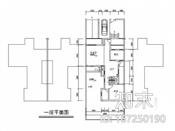 两套三层联排别墅户型图cad施工图下载【ID:167250190】