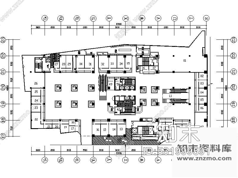 施工图某美食广场室内装修施工图含效果cad施工图下载【ID:531999591】