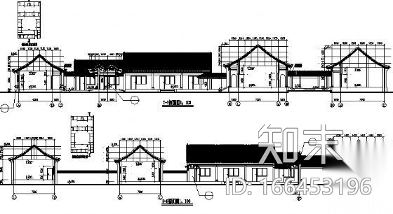 某仿四合院办公建筑扩初图cad施工图下载【ID:166453196】