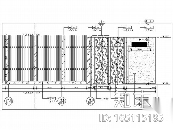 [广东]大气品质超凡售楼处室内设计施工图cad施工图下载【ID:165115185】
