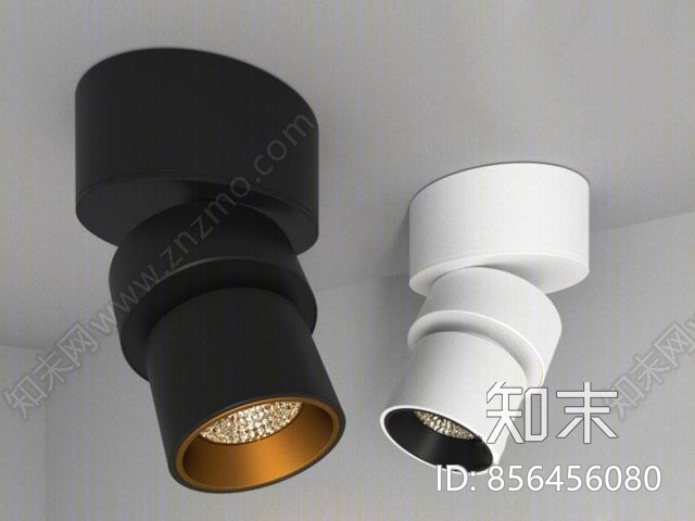 现代明装射灯3D模型下载【ID:856456080】
