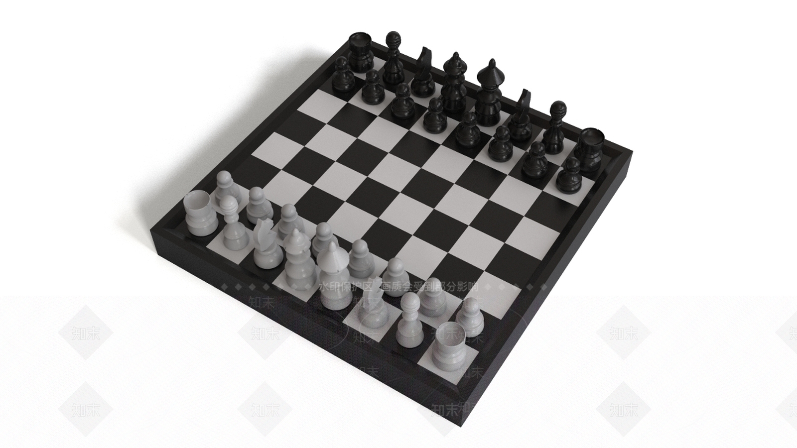 国际象棋比赛3D模型下载【ID:1162575566】