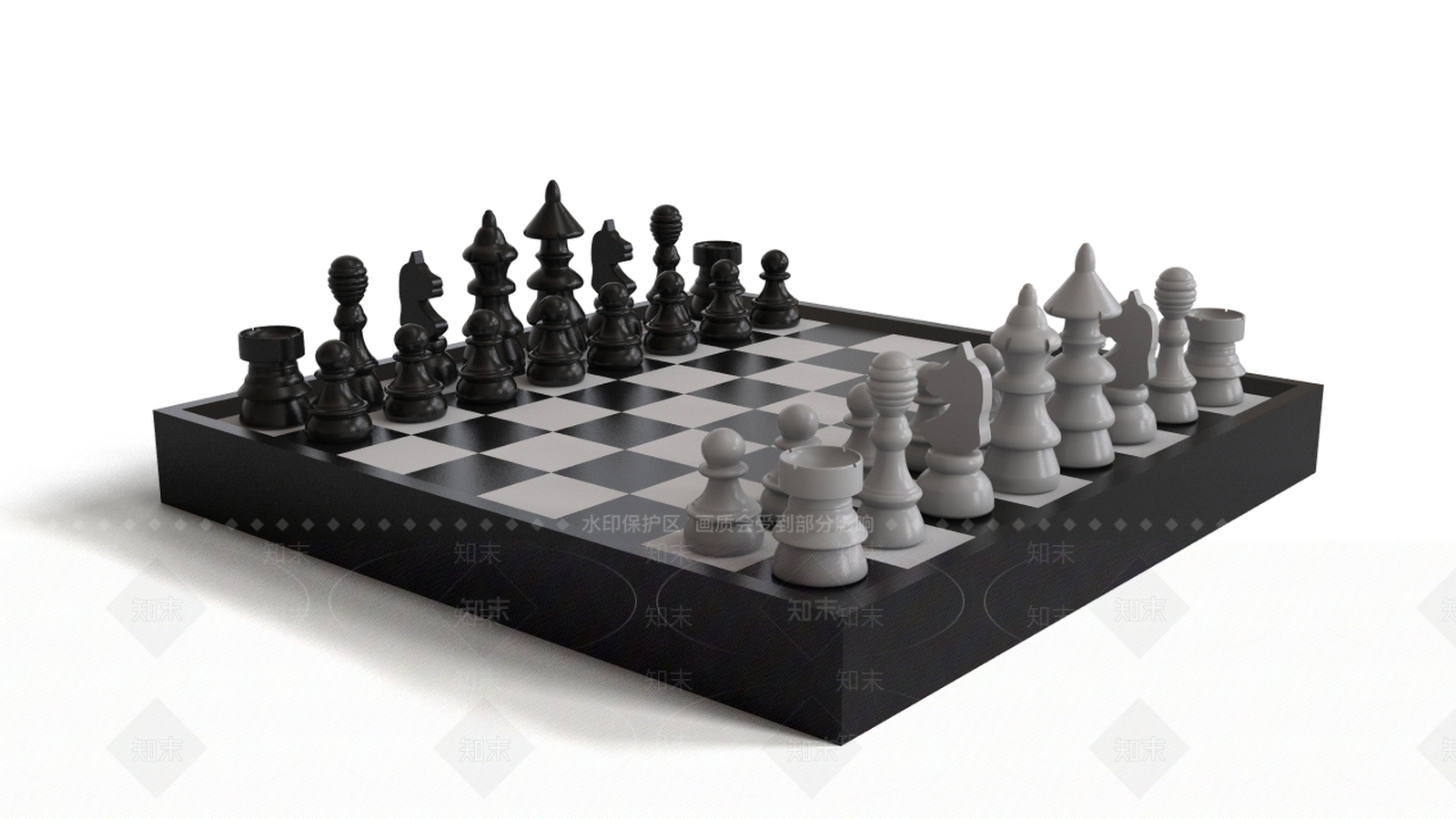 国际象棋比赛3D模型下载【ID:1162575566】