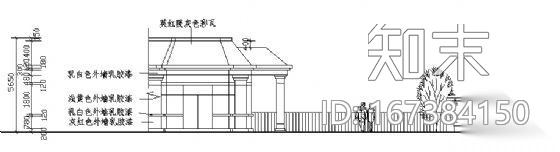 济宁市某小学大门建筑方案图cad施工图下载【ID:167384150】