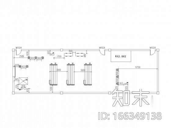 [课程设计]办公楼制冷机房施工初步设计图纸cad施工图下载【ID:166349138】