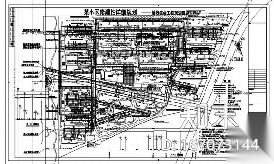 某A区修建性水电管道详细规划图cad施工图下载【ID:167073144】