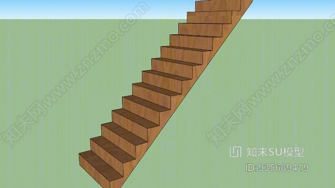 直楼梯SU模型下载【ID:935689419】