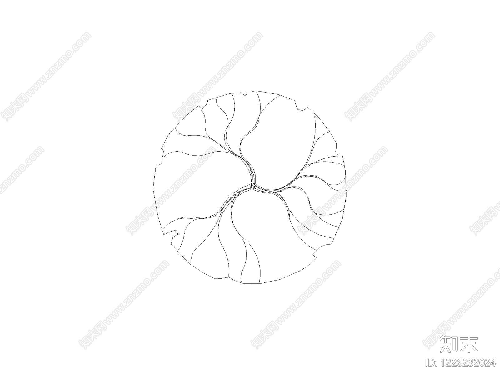 常用植物图例cad施工图下载【ID:1226232024】
